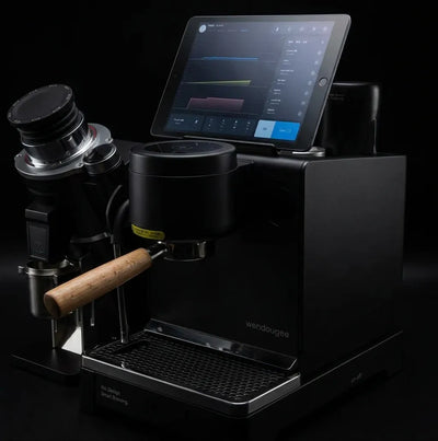 Wendougee LITA BA Black with MILO Play Black grinder, connecting to each other through the E-Bar App Vellutto.eu